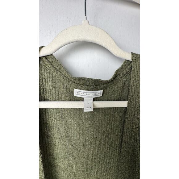 LANE BUCHMAN Oversize Olive Green Long Sweater Cardigan - Picture 2 of 6